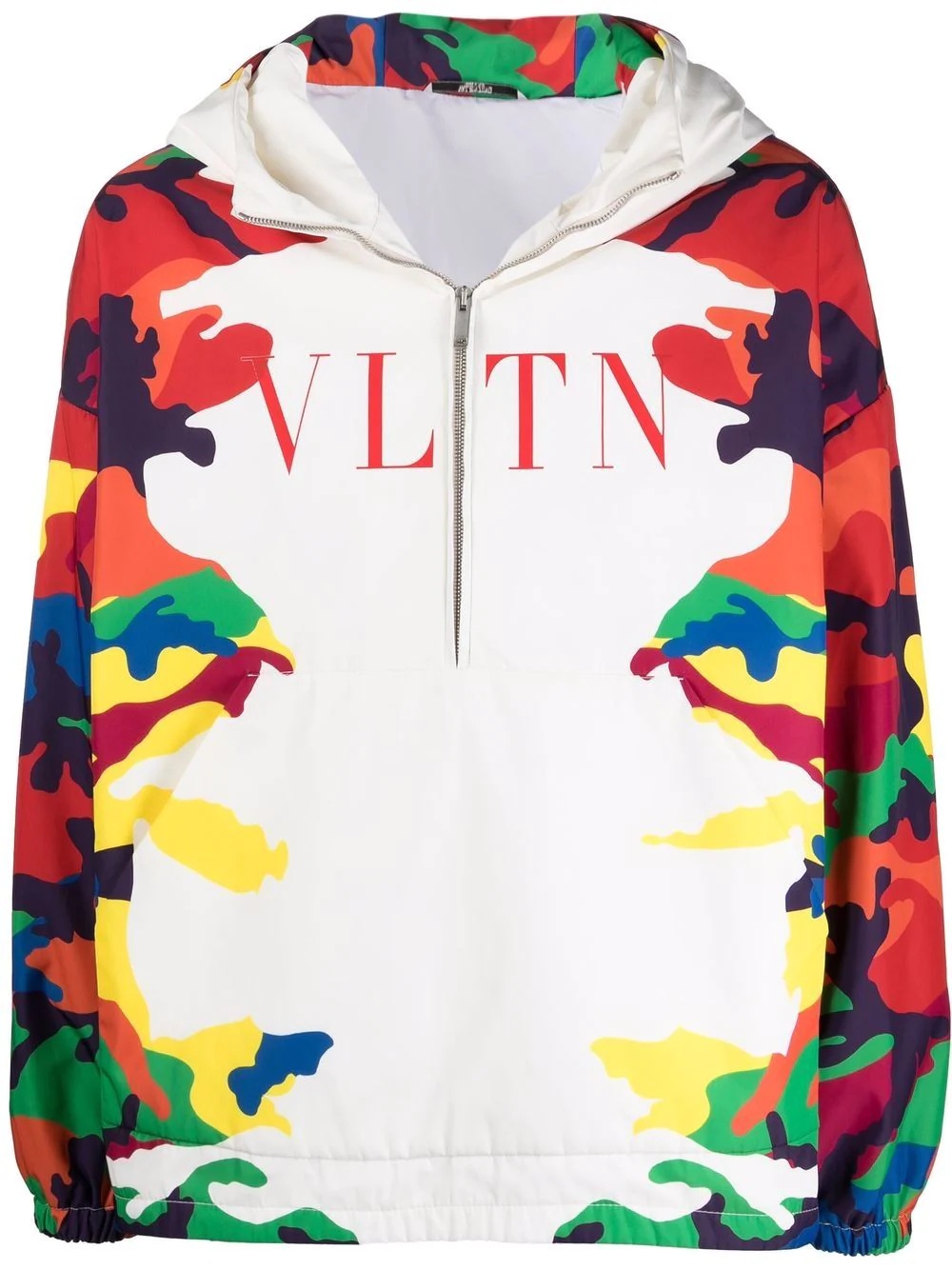 Printed Nylon Hooded Half-Zip Anorak - 2