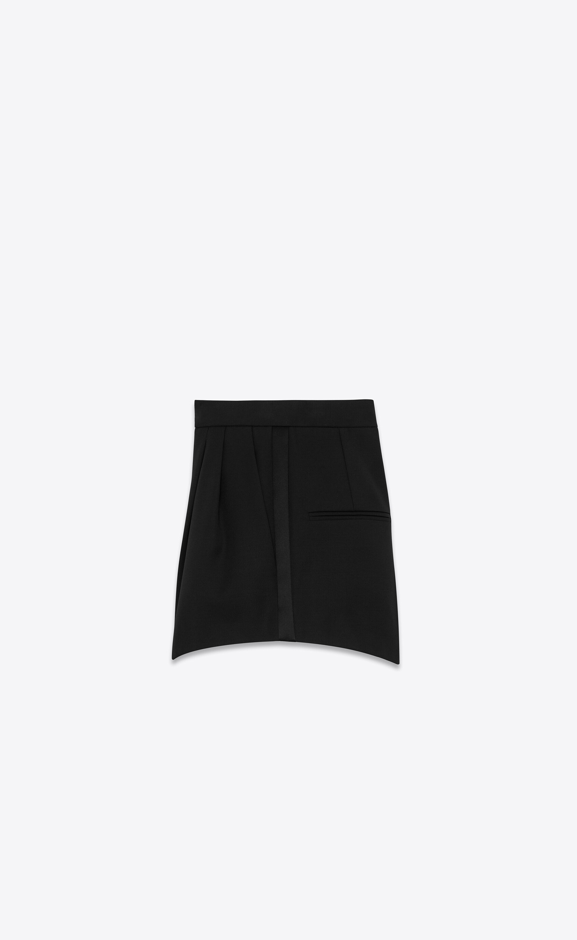 tuxedo shorts in saint laurent grain de poudre - 2