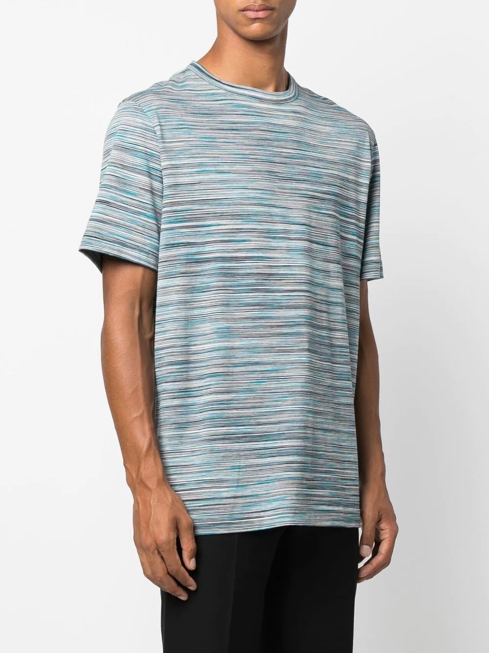 geometric-stripe short-sleeve T-shirt - 3