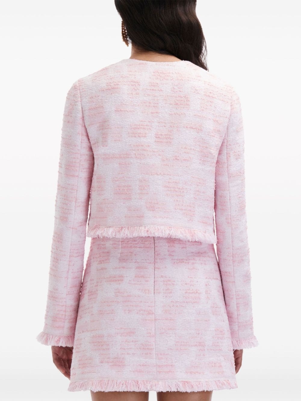 textured tweed jacket - 5