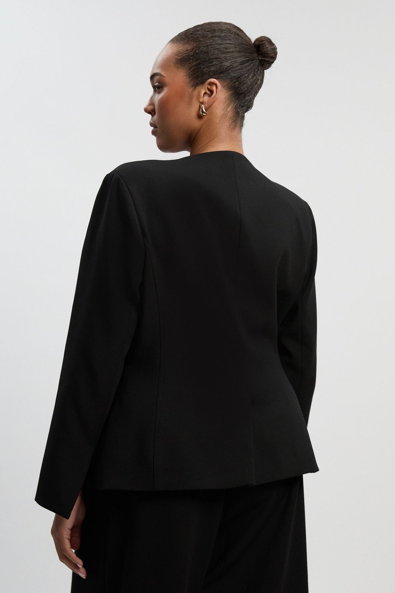 Plus Size Compact Stretch Formal Tailored Jacket 5