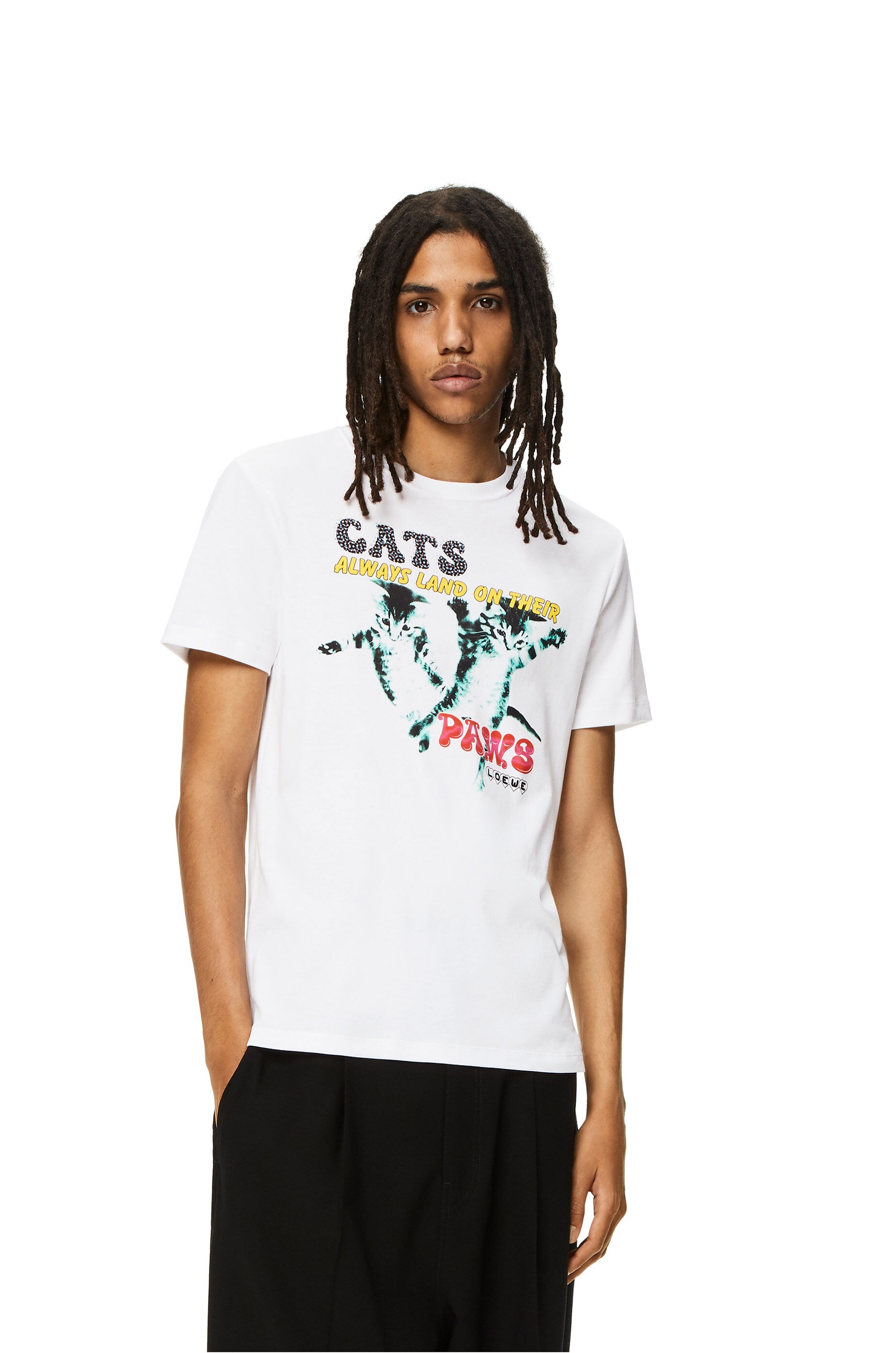 Cat print T-shirt in cotton - 3