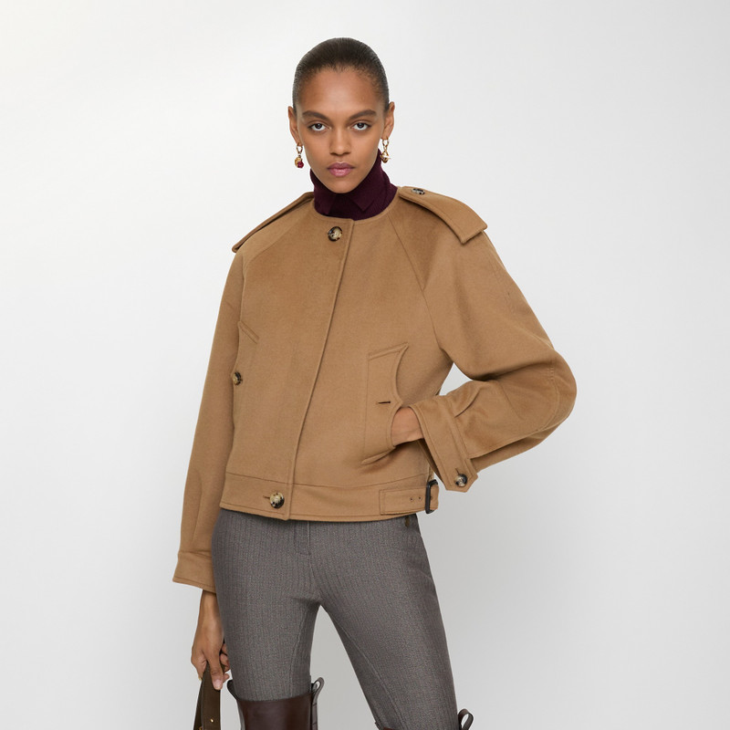 Detachable Scarf Cashmere Jacket 4