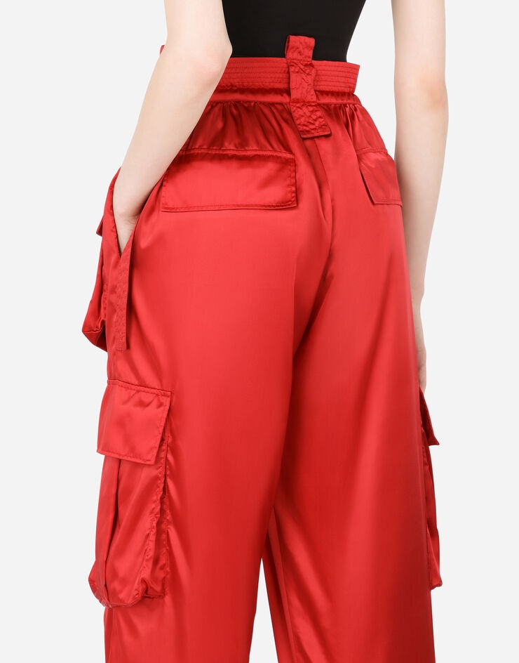 Satin cargo pants - 5