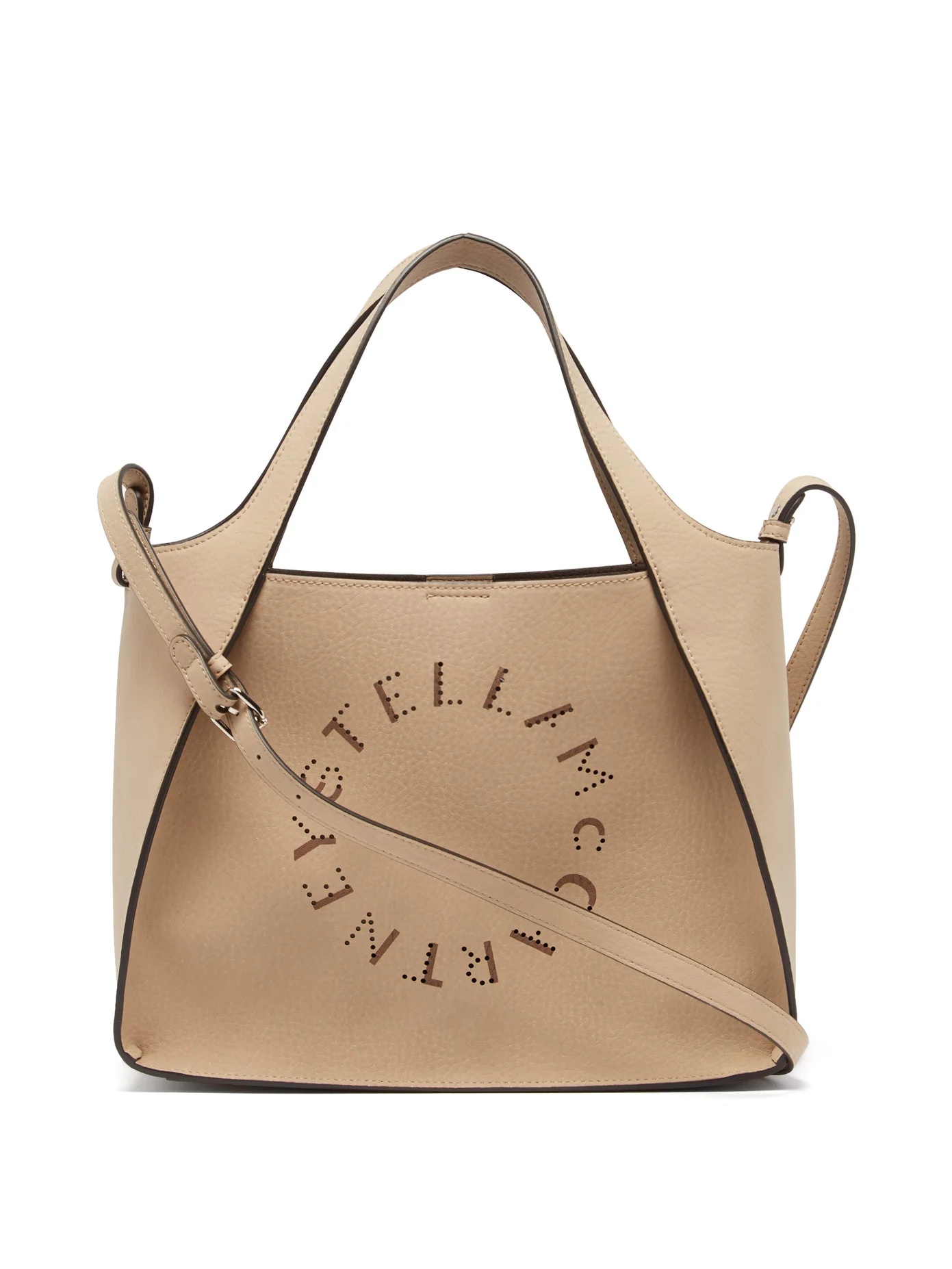 Stella perforated-logo faux-leather tote bag - 1