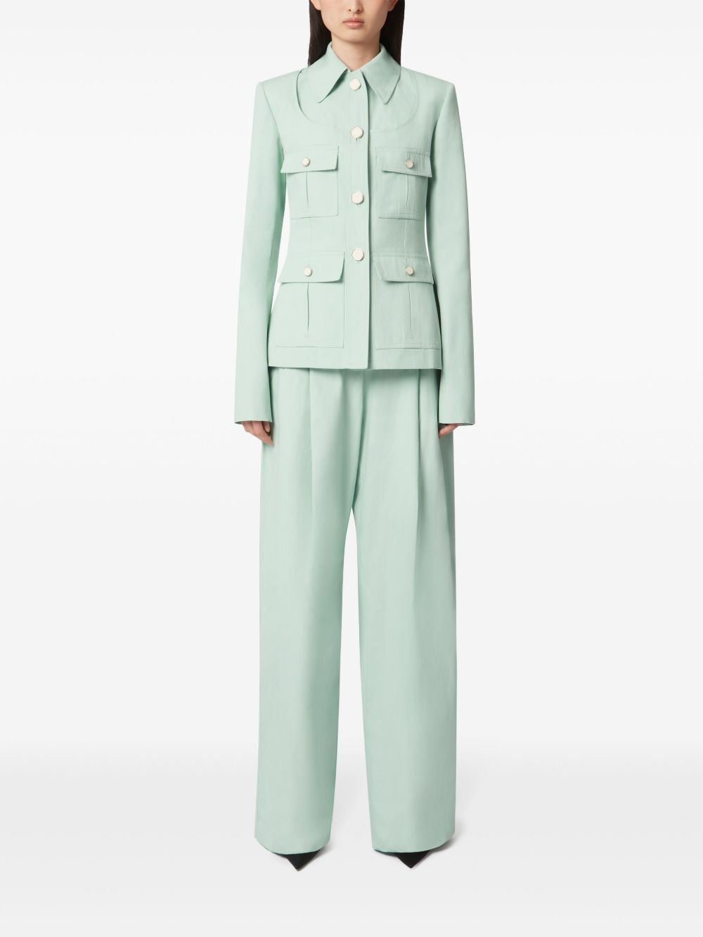 pleated wide-leg trousers - 2