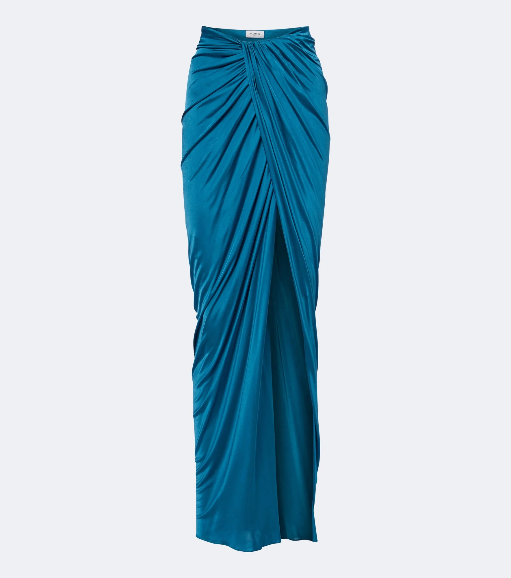 Draped satin maxi skirt - 1