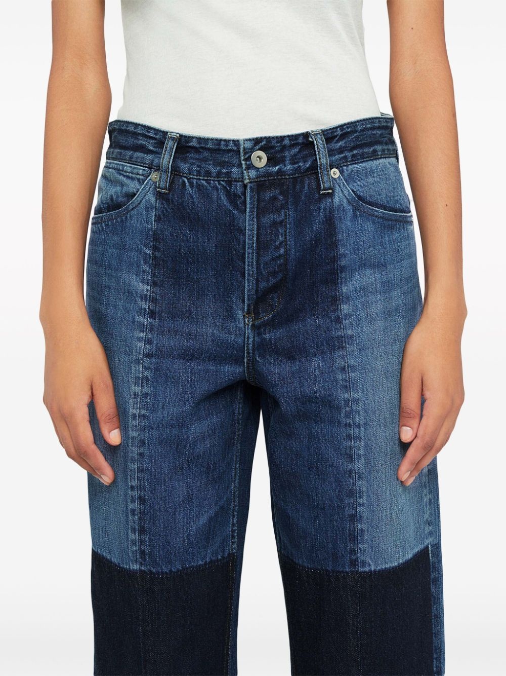 straight-leg cotton trousers - 6