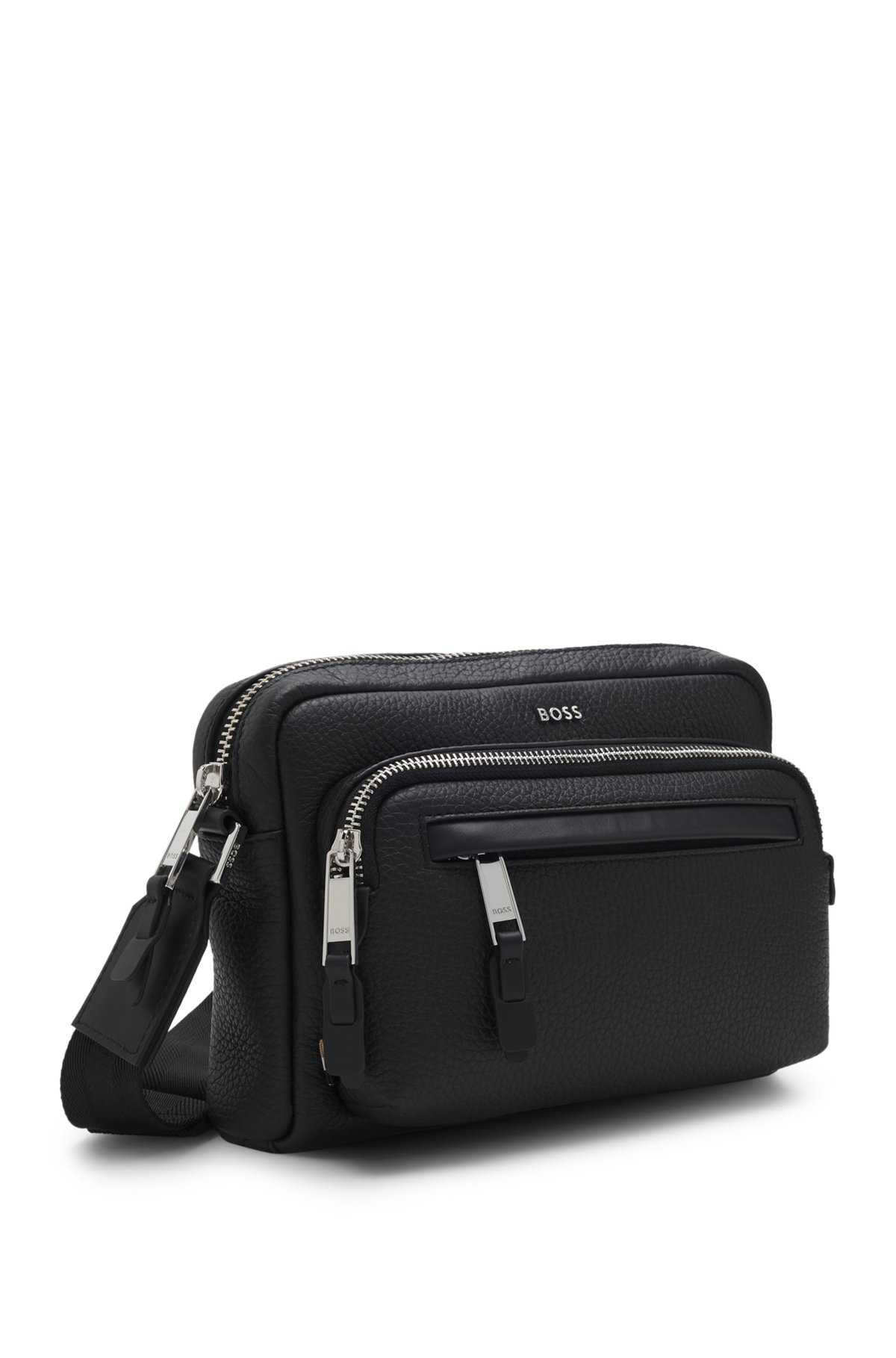 REPORTER BAG IN PLAIN AND TEXTURED LEATHER - 3