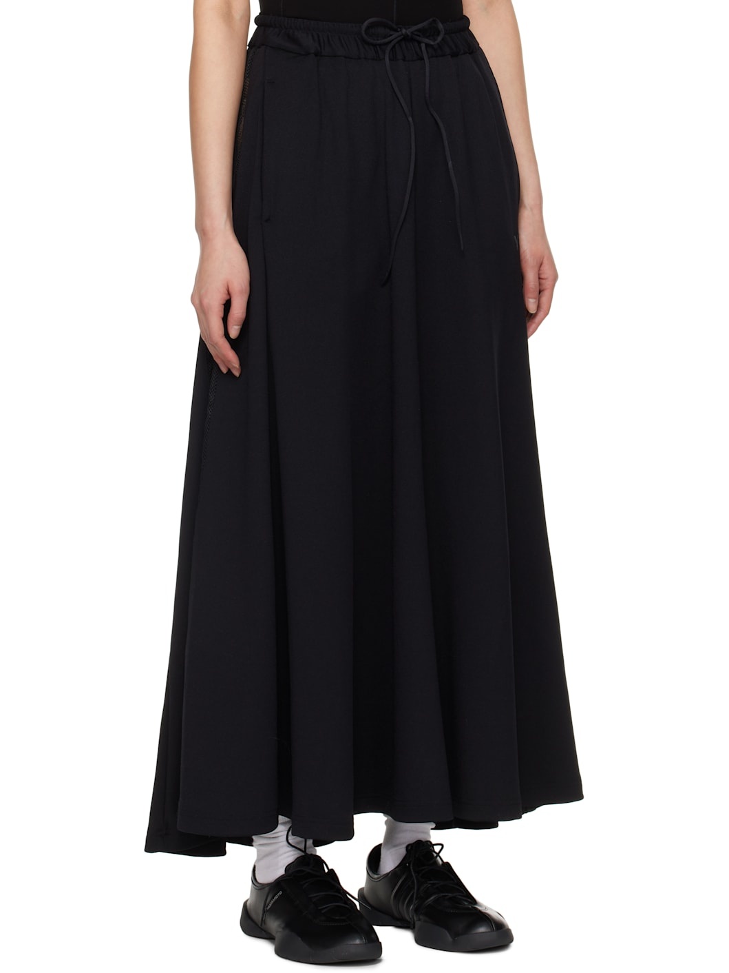 Black 3-Stripes Track Maxi Skirt - 2