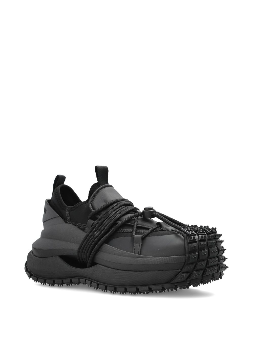 lace-up studded sneakers - 2