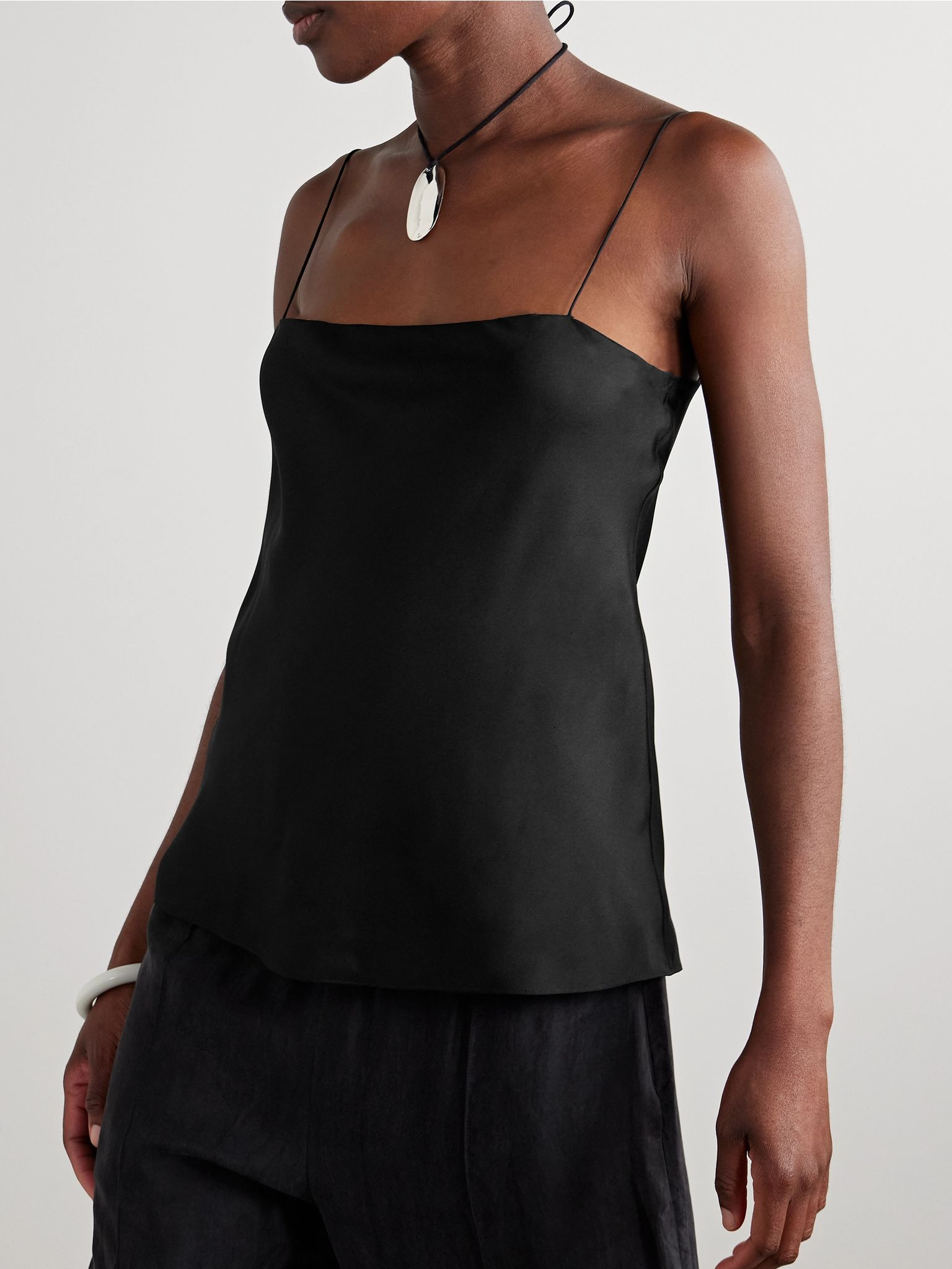 Silk-twill camisole Black - 3