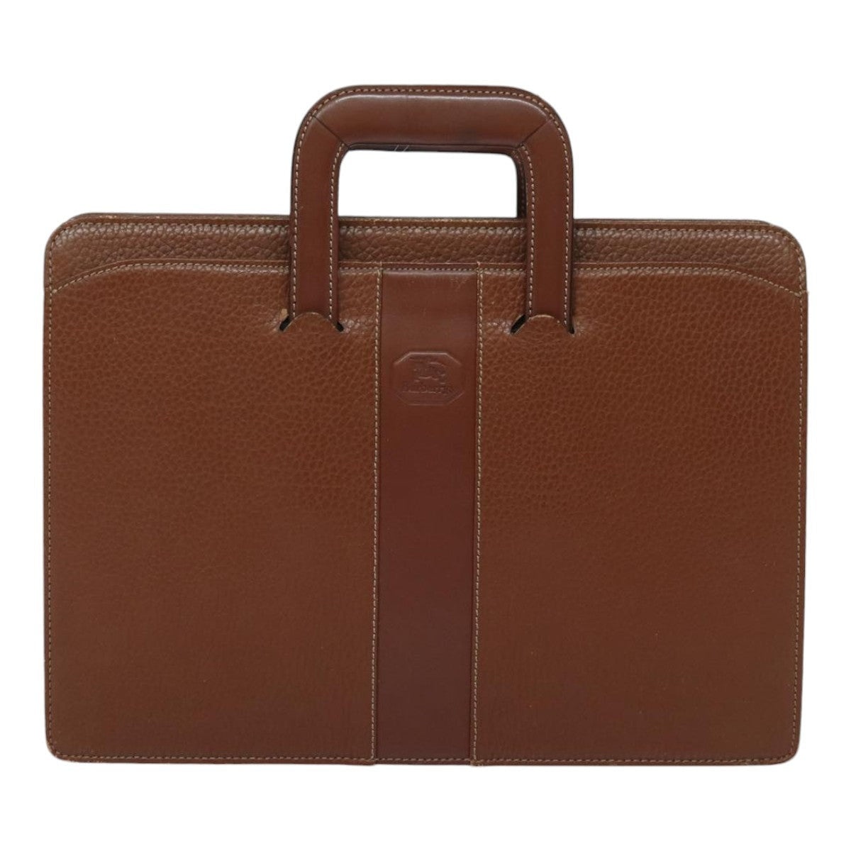 Burberry Hand Bag Leather Bordeaux Silver - 13