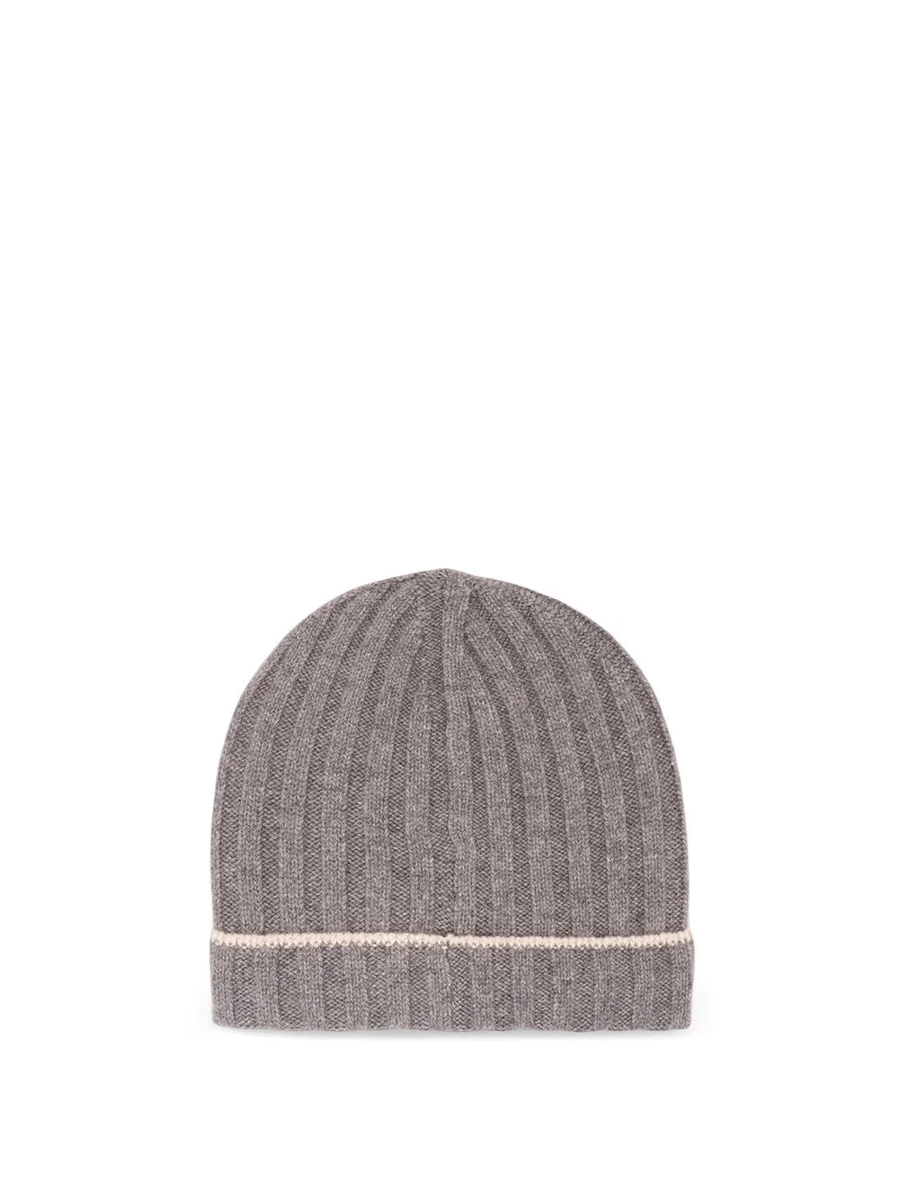 Brunello Cucinelli Men Cashmere Rib Knit Beanie - 1