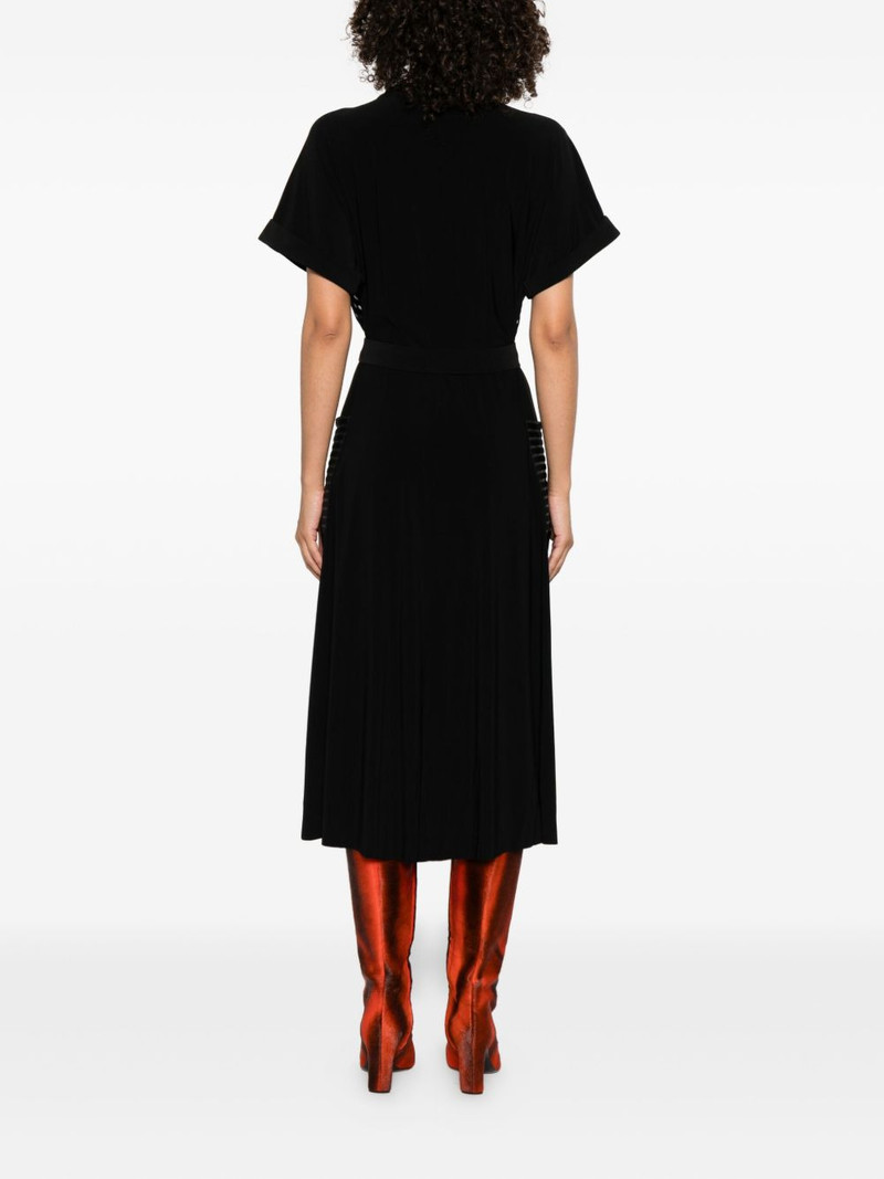 pleated striped midi dress 4