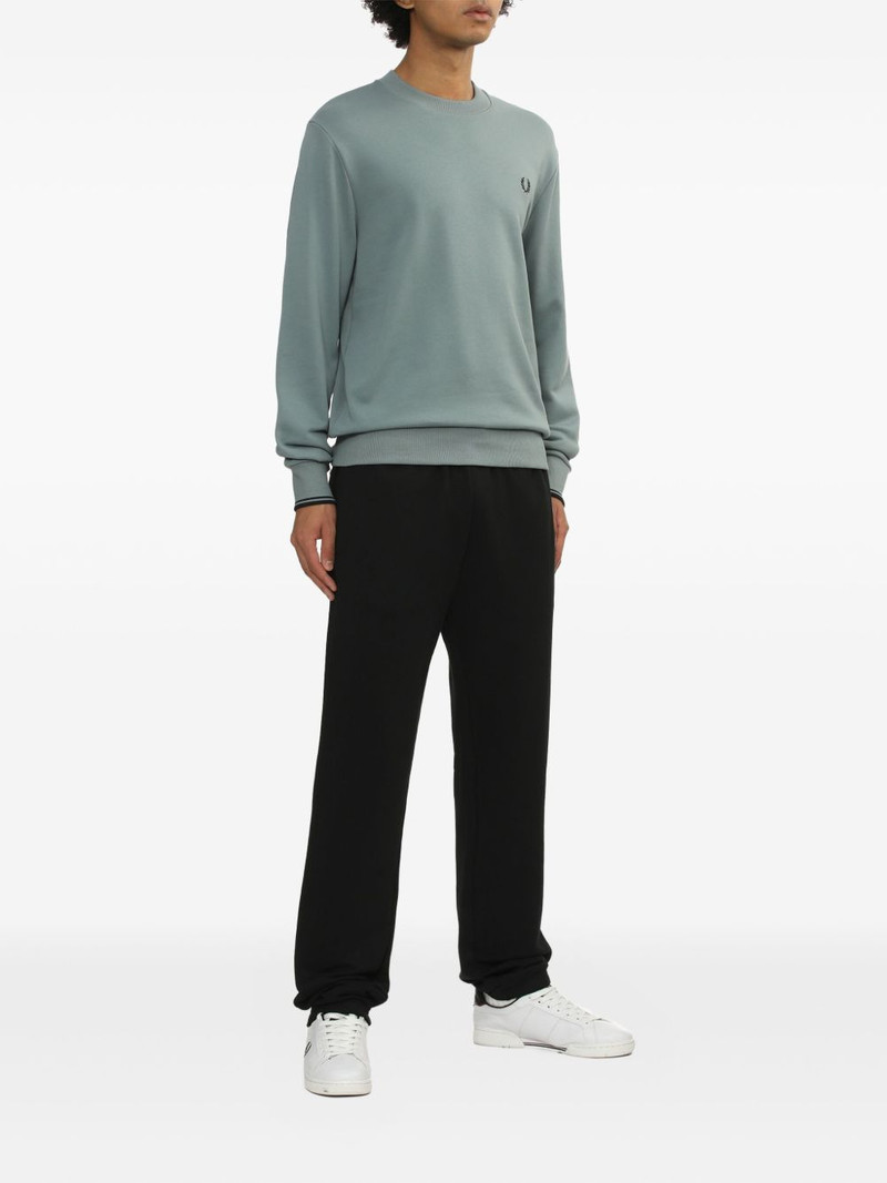 Fred Perry embroidered-logo crew neck sweatshirt outlook