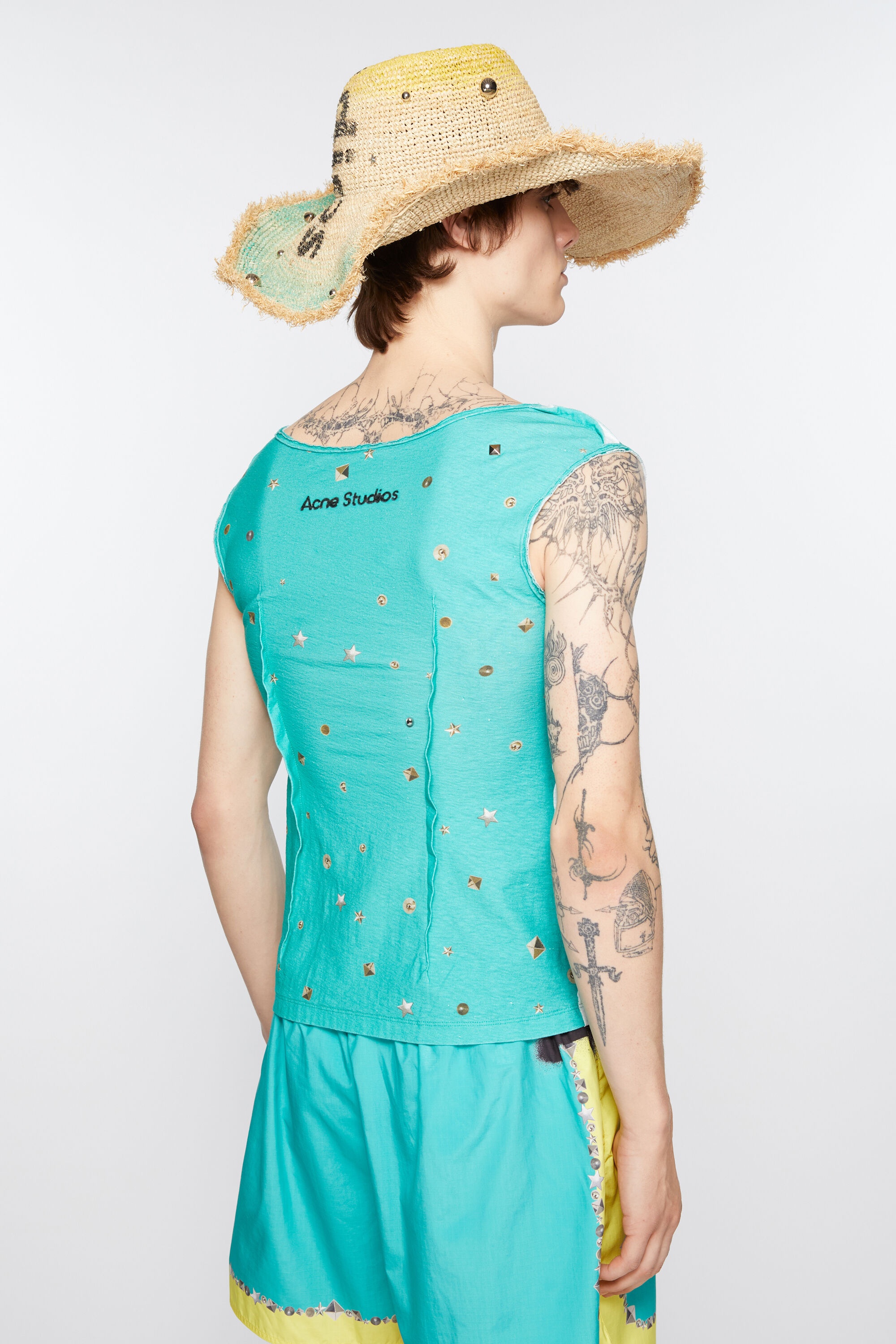 Printed tank top - Emerald green - 3