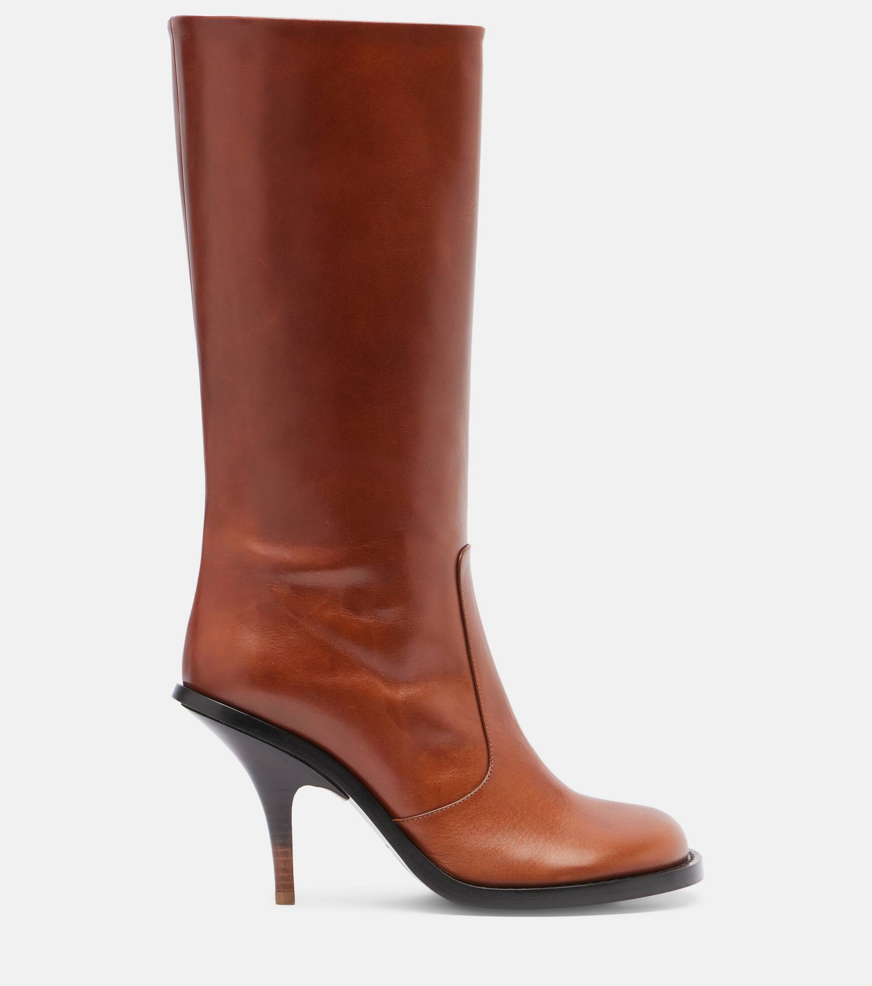 90 leather knee-high boots - 4