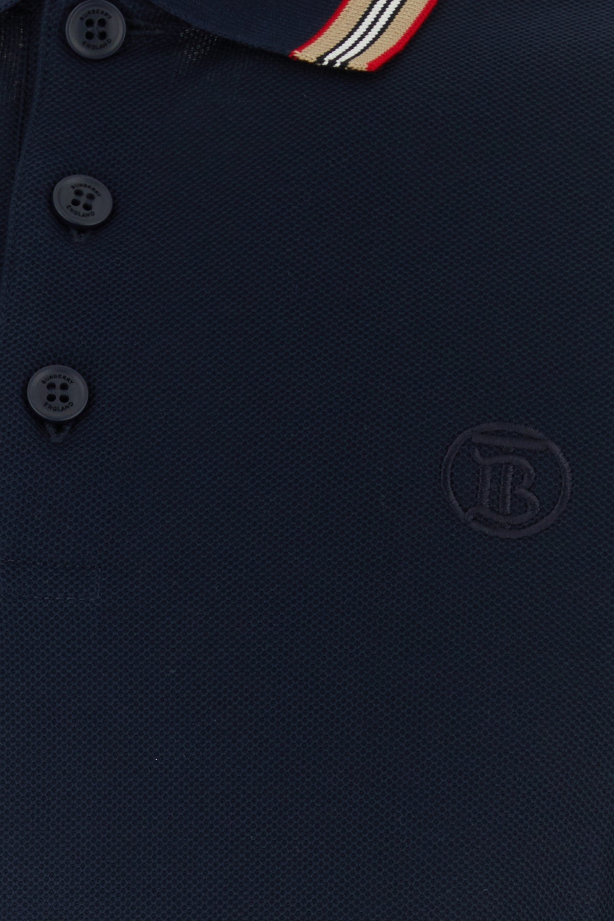 Midnight blue piquet polo shirt - 3