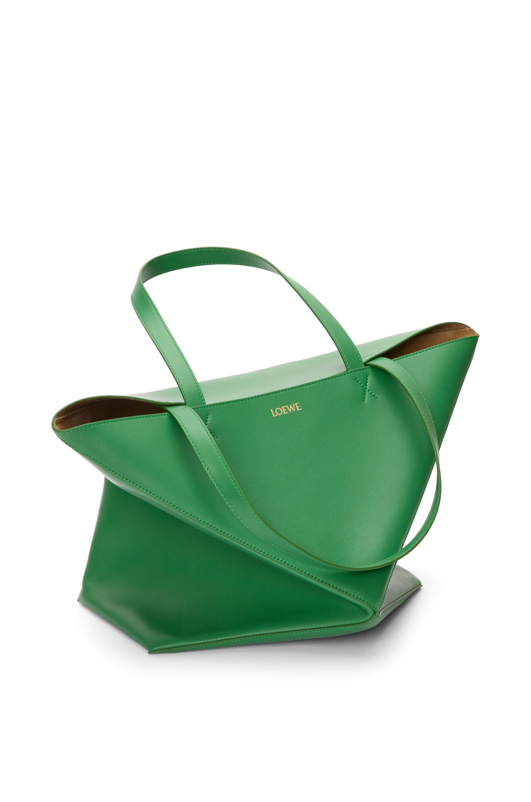 XL Puzzle Fold tote in shiny calfskin - 3