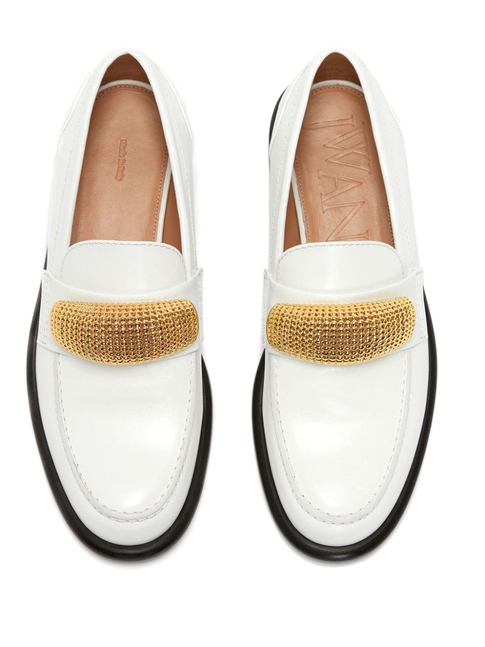 appliquÃ©-detail leather loafers - 4