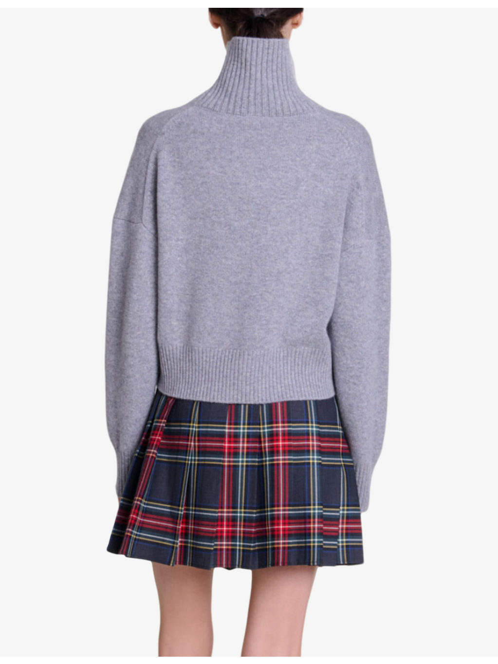 High-neck knitted stretch cashmere-blend jumper - 4