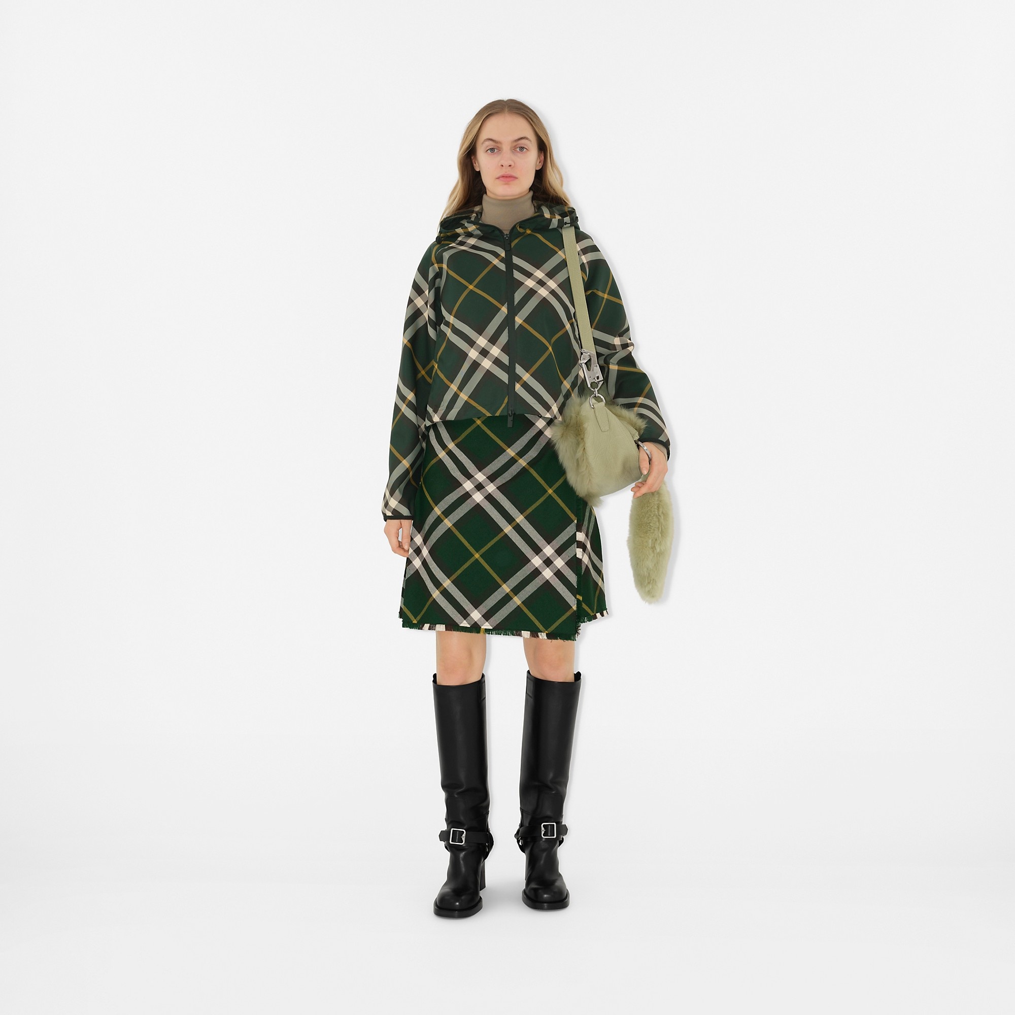 Cropped Check Lightweight Jacket - 2
