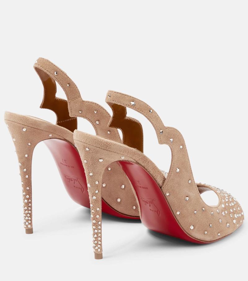 Christian Louboutin Nudes Degrachick suede sandals outlook