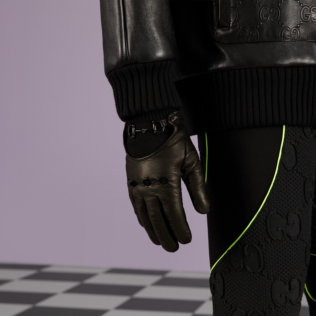 Leather gloves with Horsebit - 3