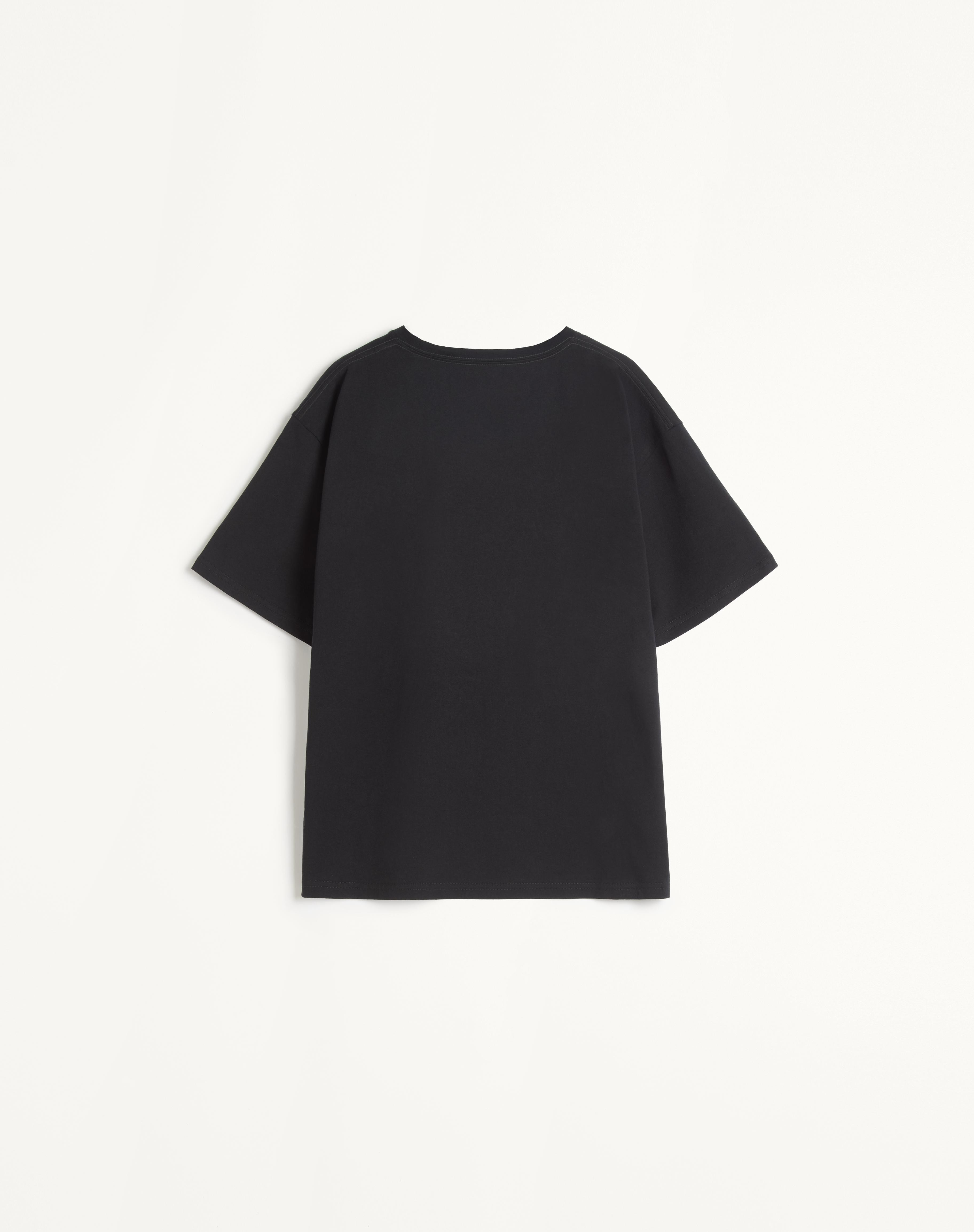 JERSEY COTTON T-SHIRT WITH CHEZ VALENTINO PRINT - 2
