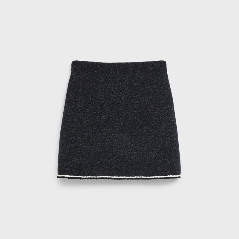 Mini Skirt in Felted Wool-Cashmere 1