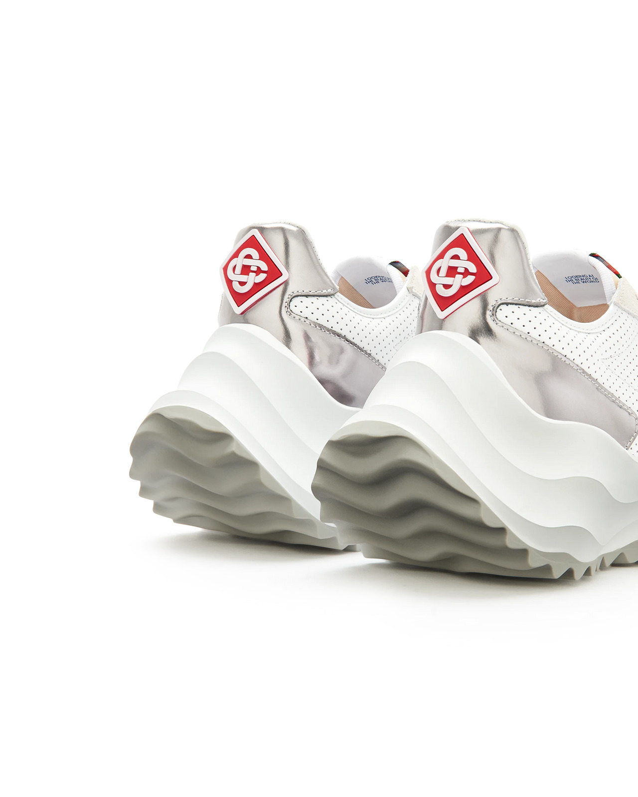Womens Atlantis White & Chrome Sneaker | Casablanca Paris - 10