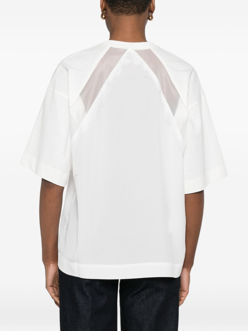 lace panel T-shirt 4