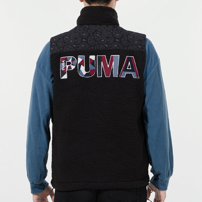 PUMA Paisley Woven Sherpa Vest 'Black' 534977-01 - 4