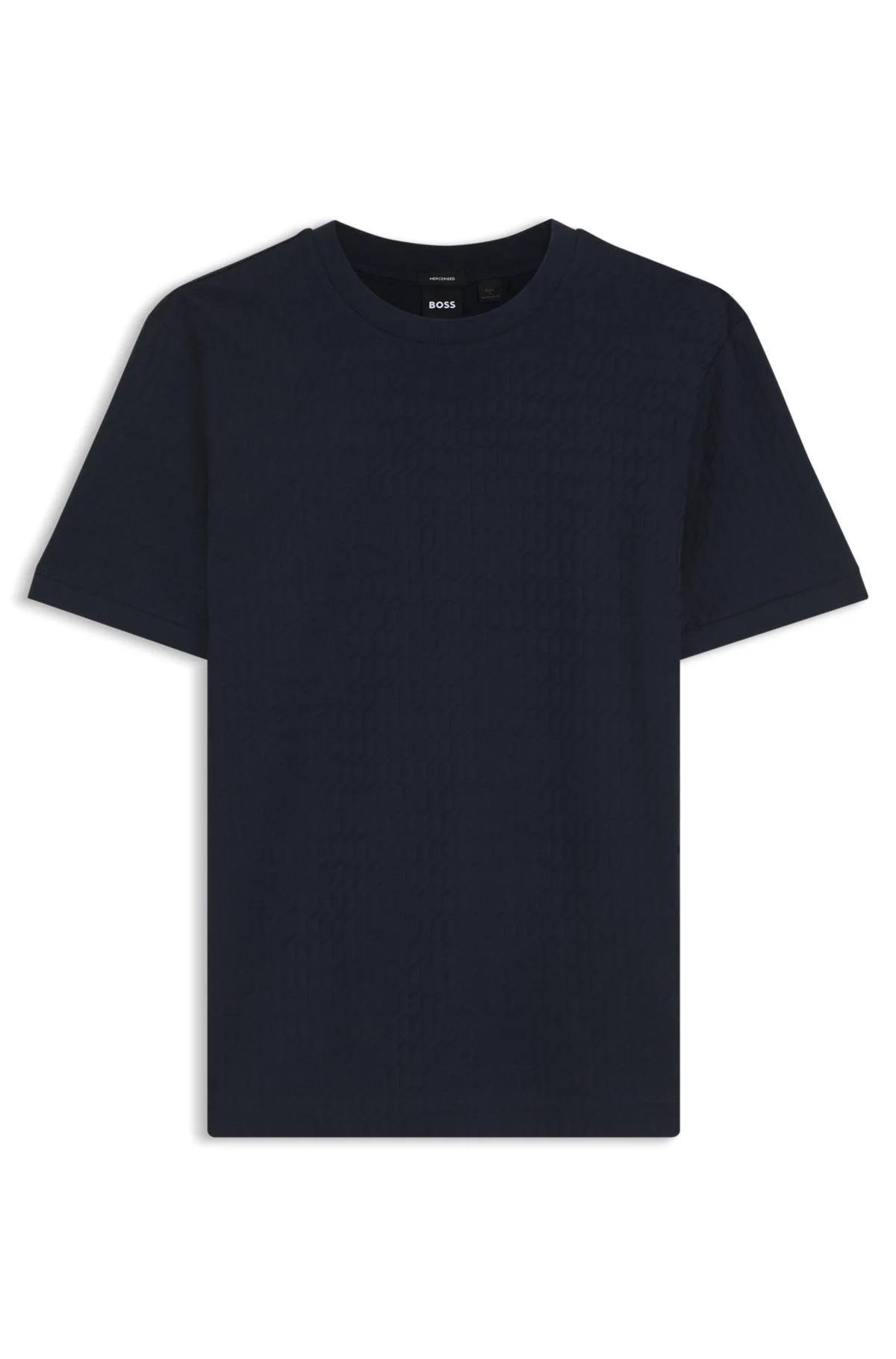 GEOMETRIC-JACQUARD T-SHIRT IN COTTON - 1
