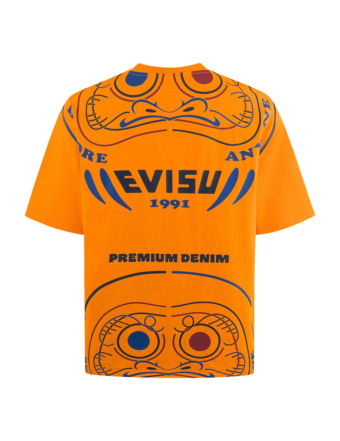 Daruma Print Loose Fit T-Shirt - 10
