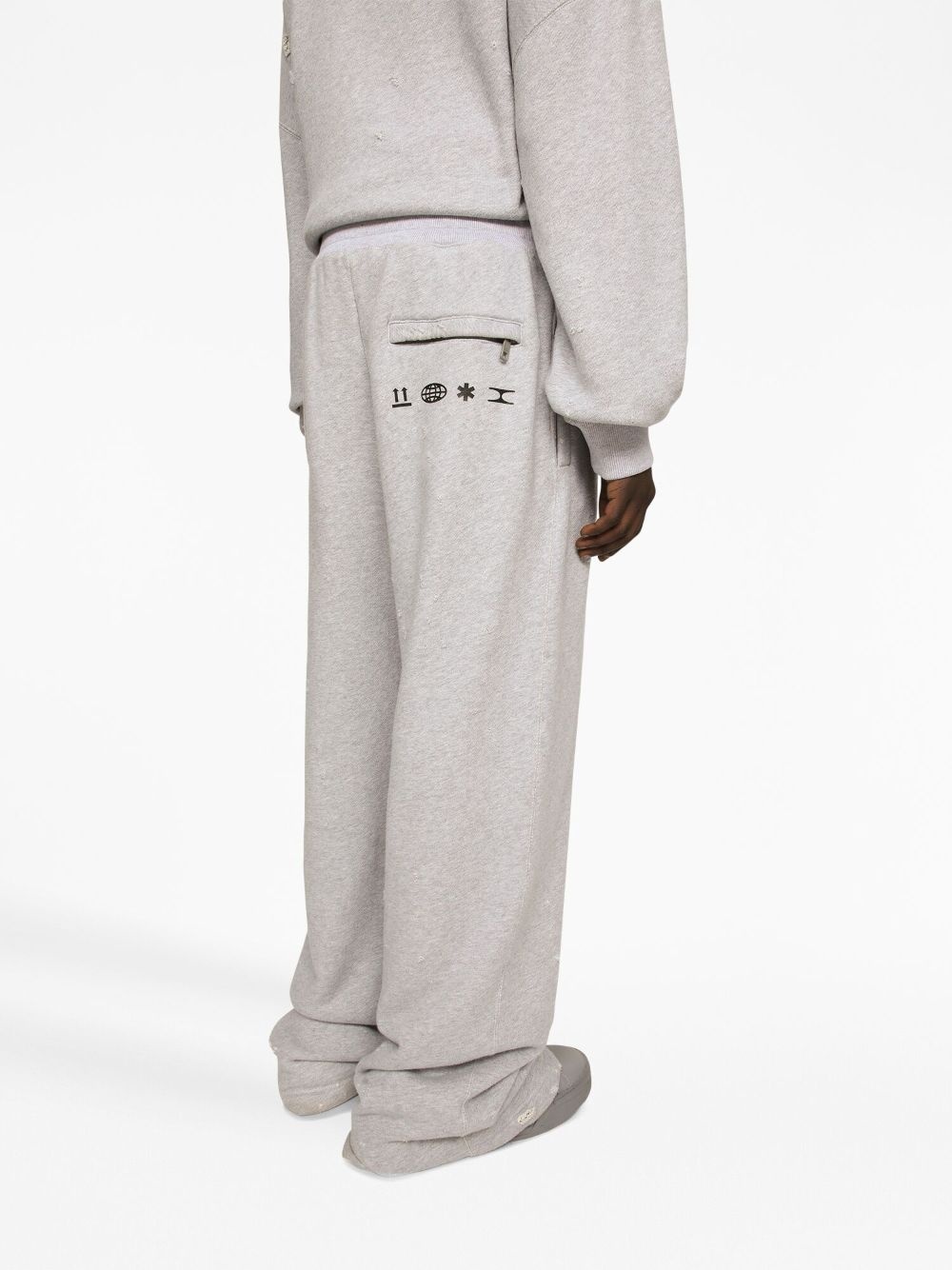 logo-print cotton track pants - 4