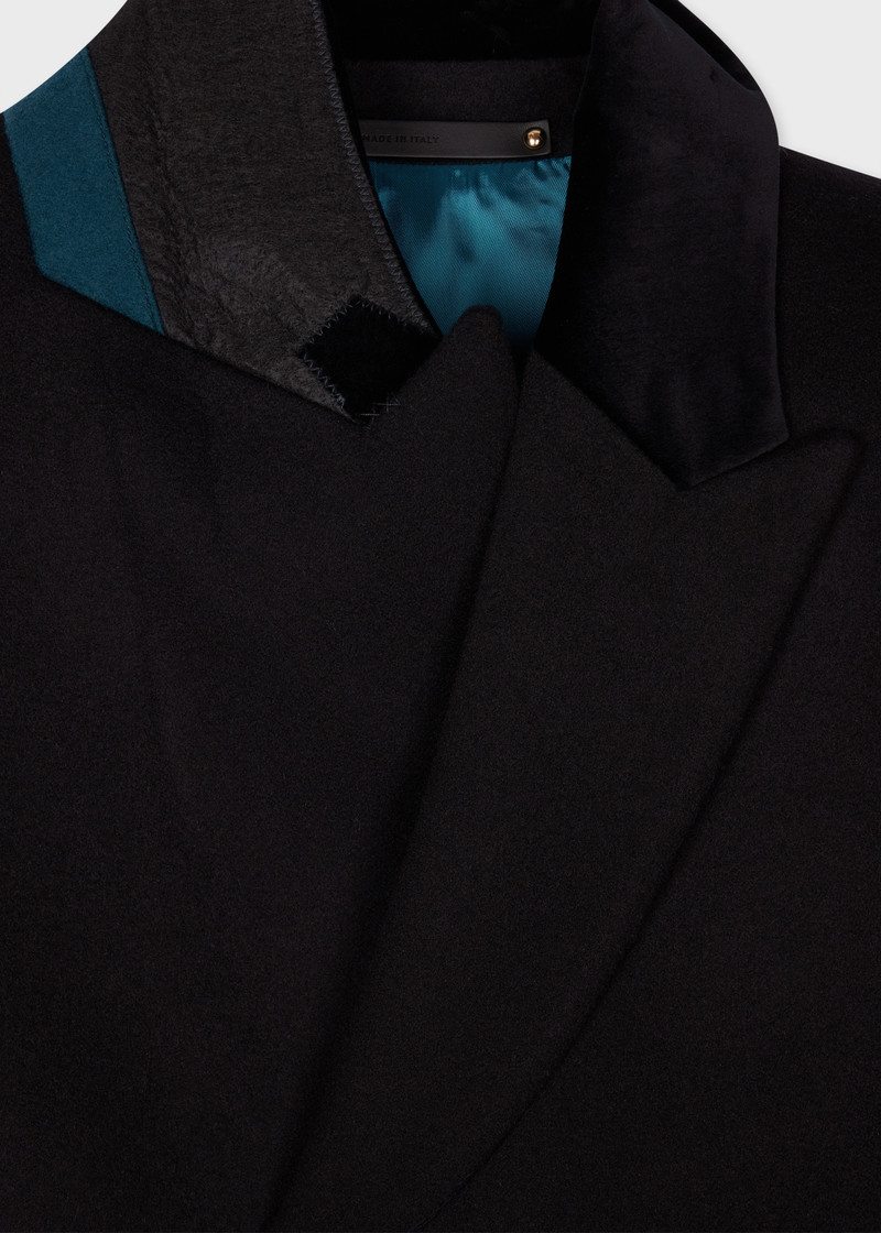 Black Wool-Cashmere Epsom Coat 3