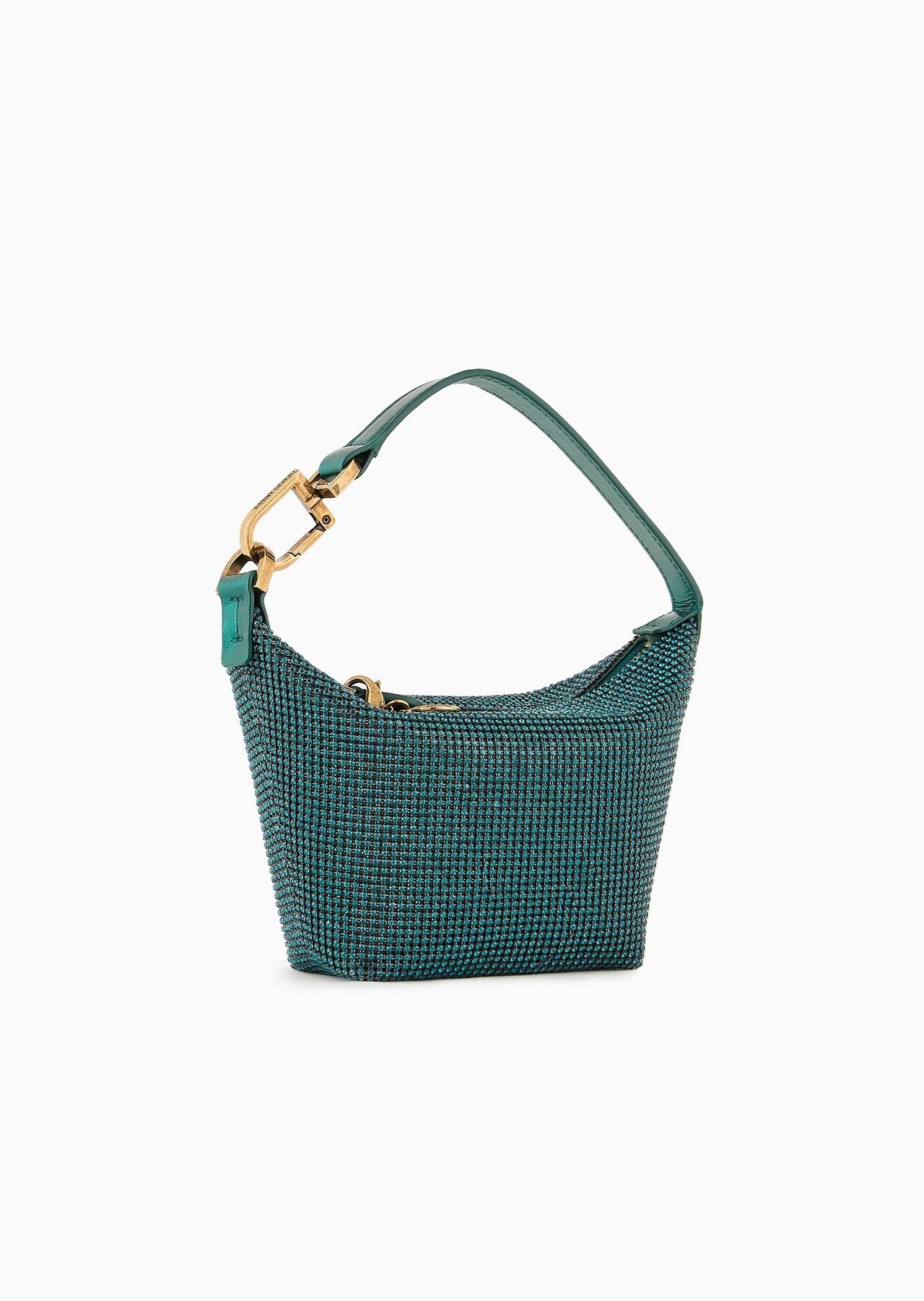 La Prima Soft mini handbag in metallic knit with rhinestones - 2