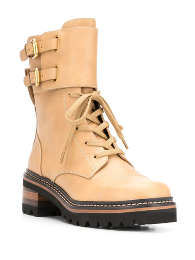 See by Chloé leather ankle boots outlook