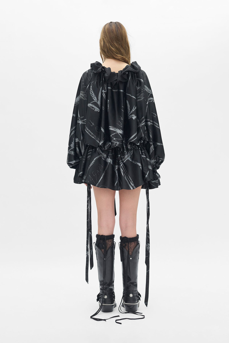 Bregje Ruffled Dress With Drawsting Dreamcatcher Print 4