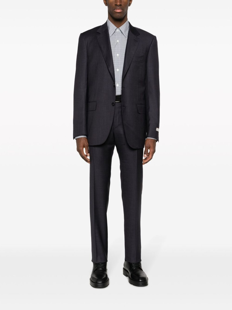 Canali logo-patch suit outlook
