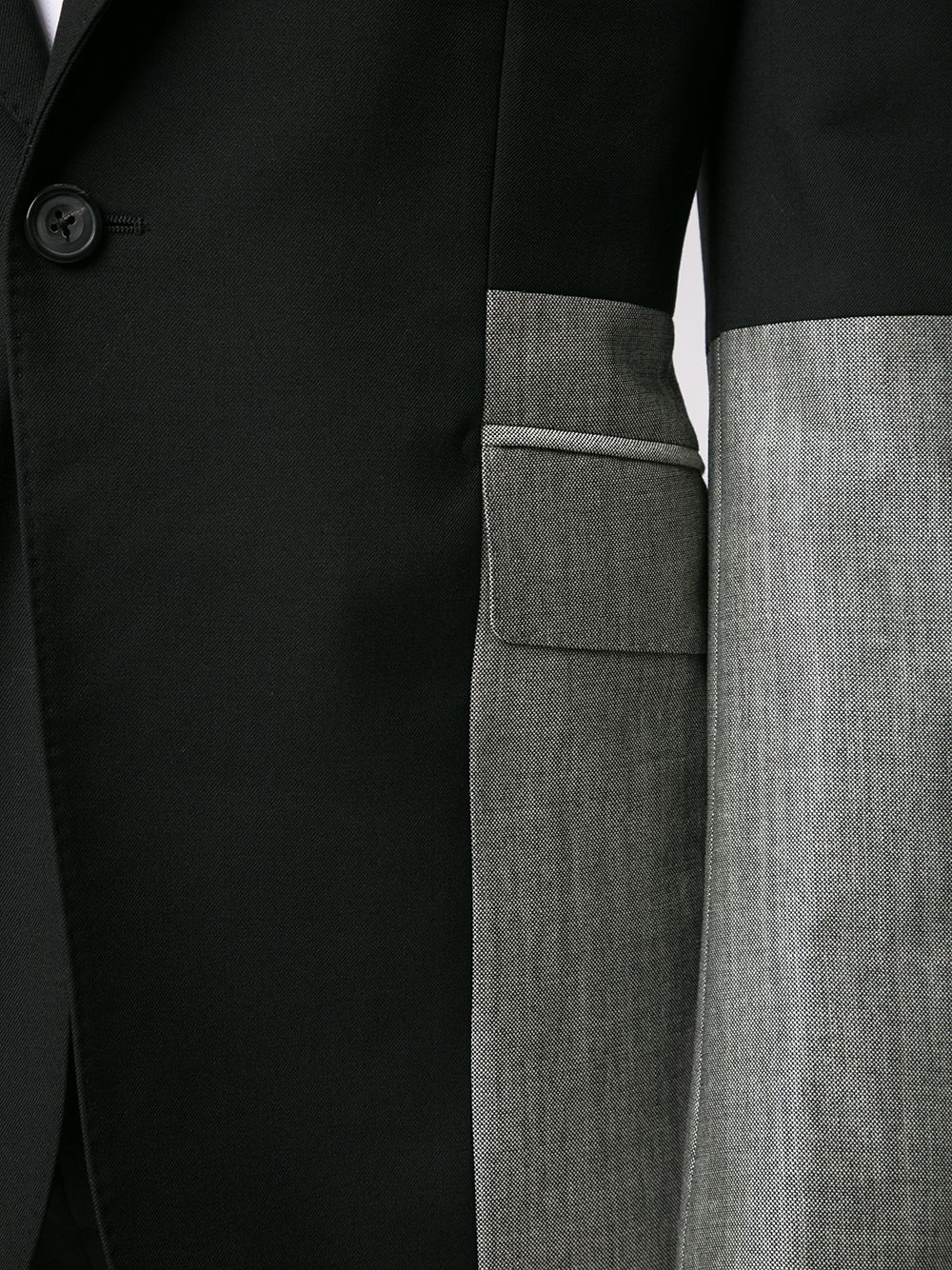 two-tone single-breasted suit jacket - 5