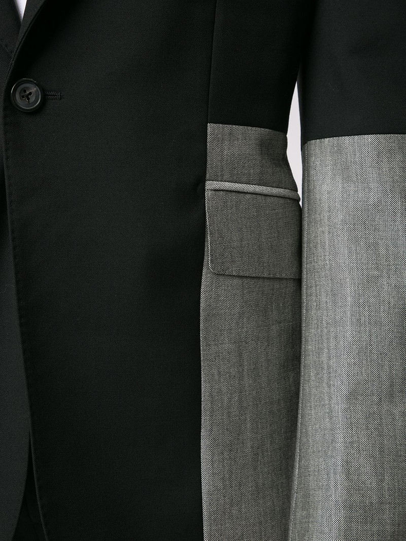 two-tone single-breasted suit jacket 5