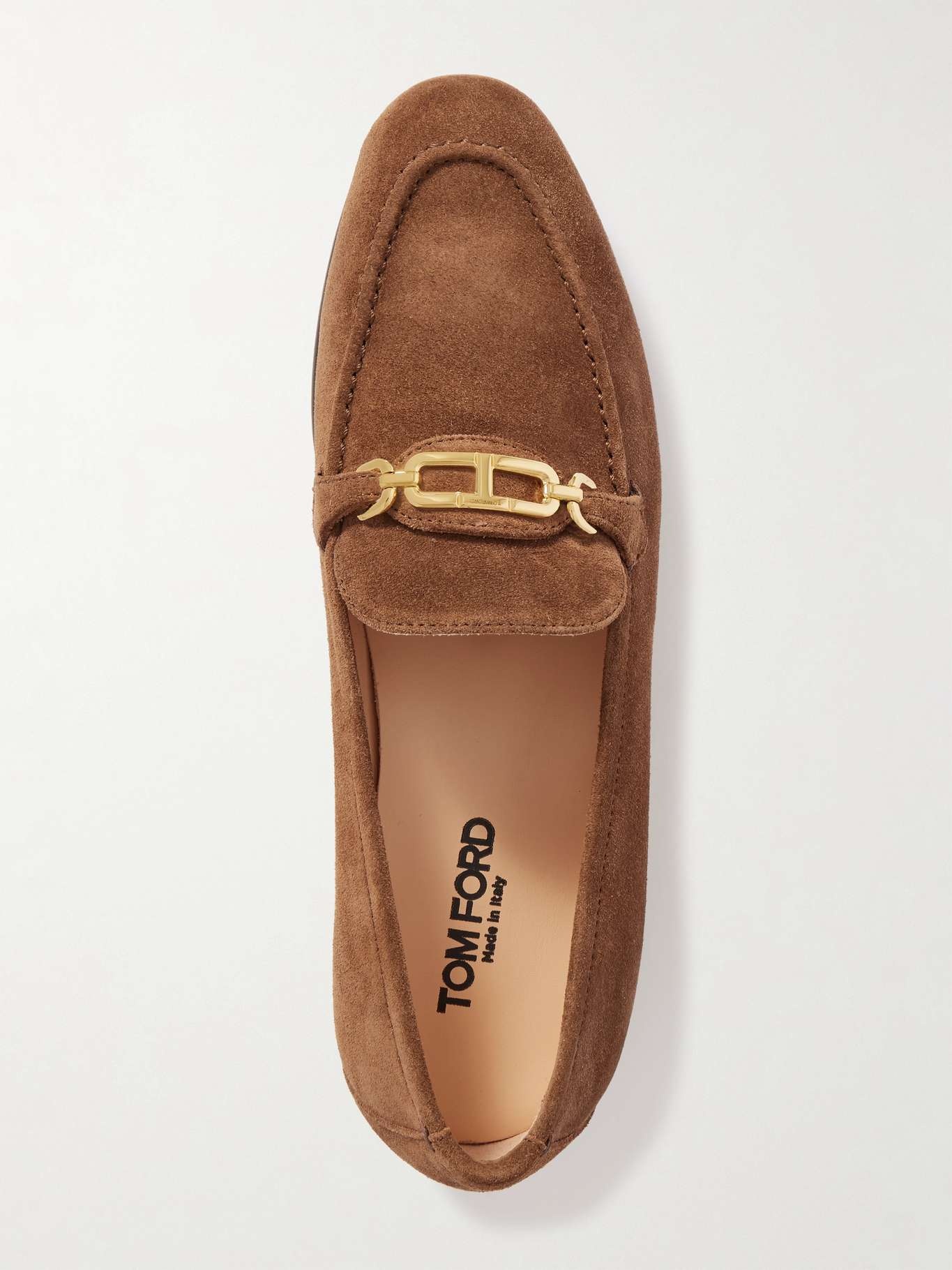 Embellished suede loafers Brown - 5