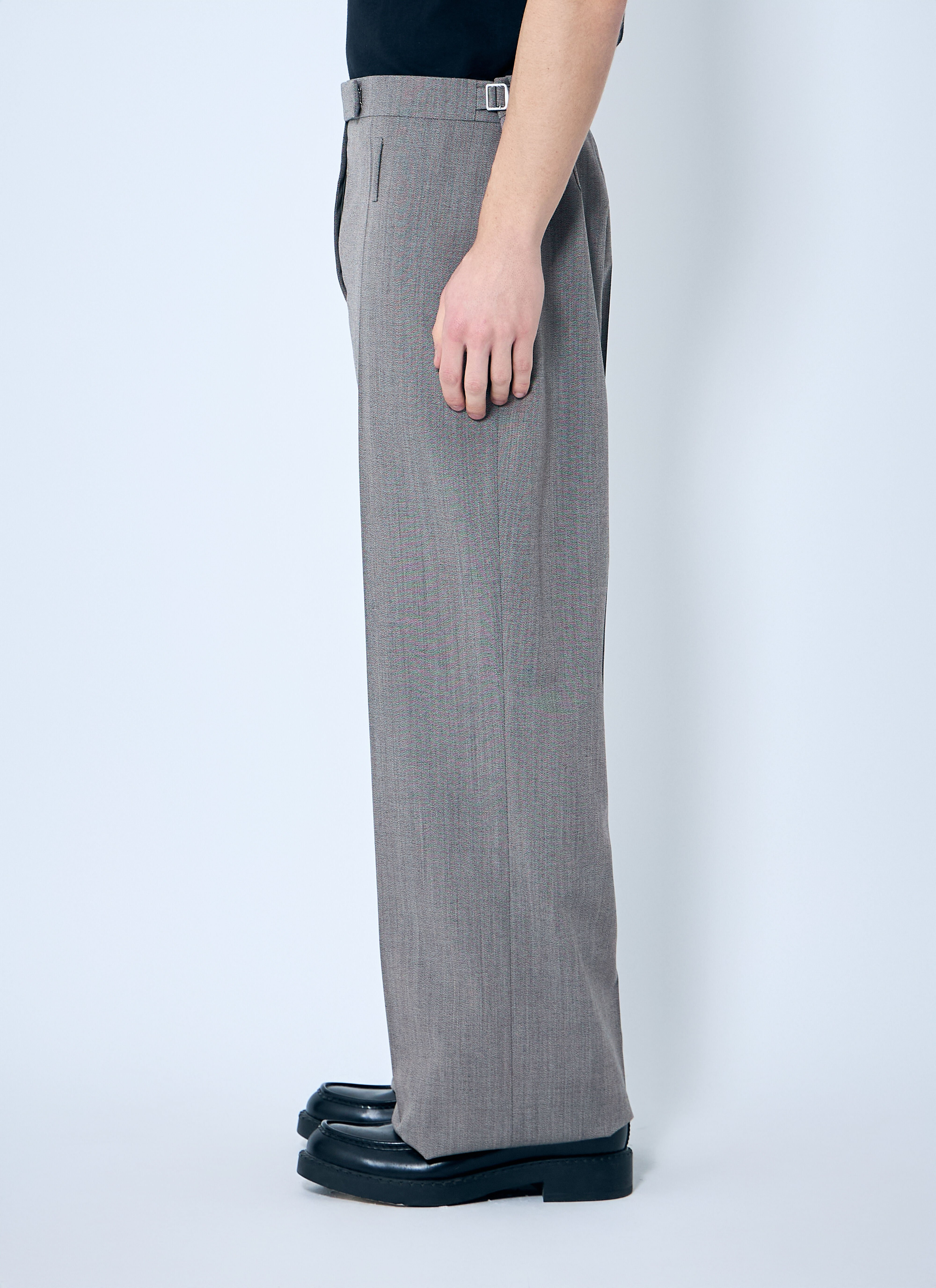 Belted Tailored Wool-Blend Pants - 3