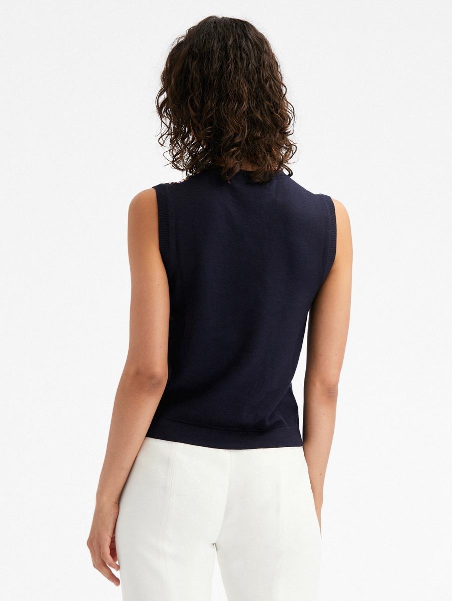 MIXED BOTANICAL JERSEY INSET TANK - 3