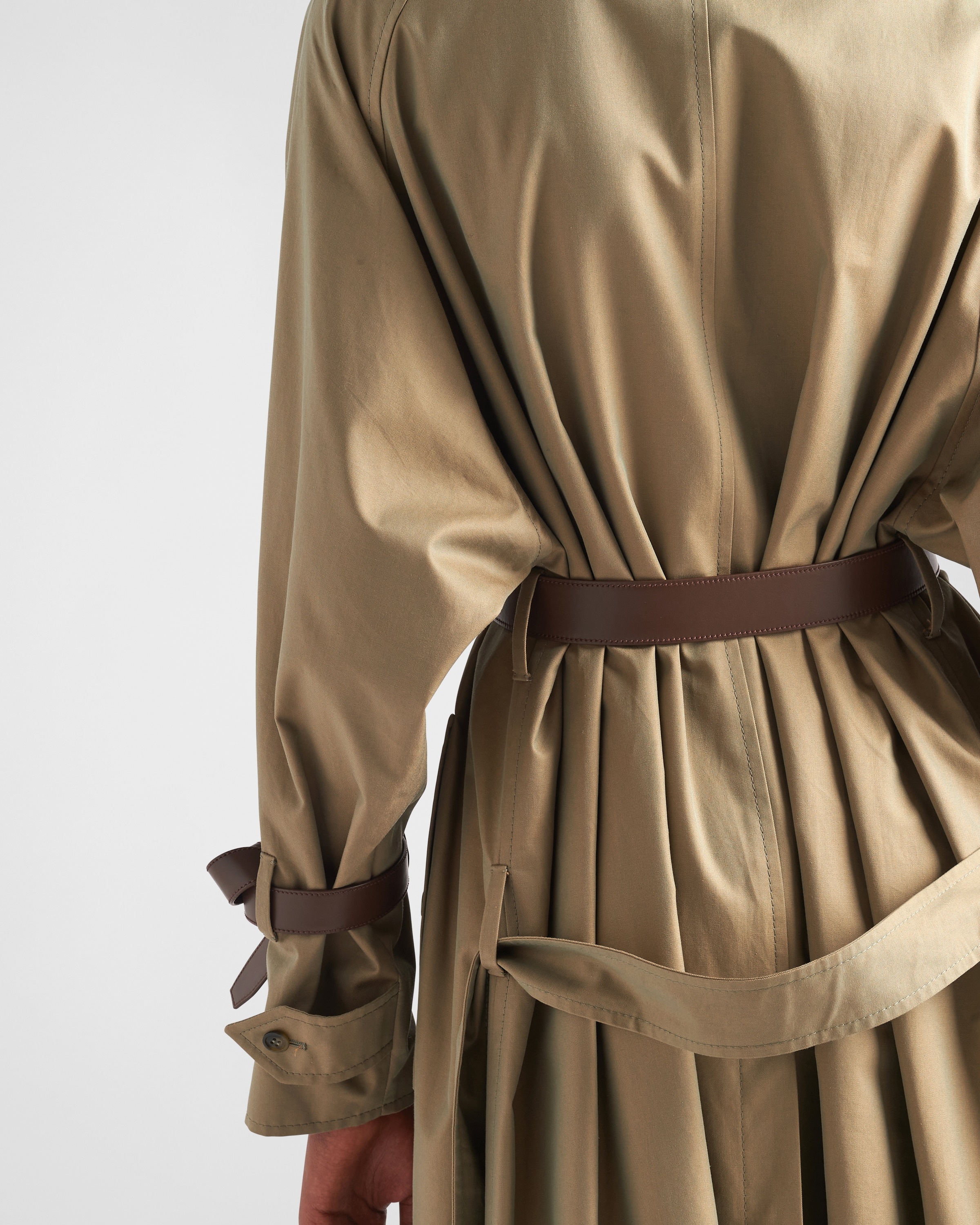 Single-breasted cotton twill trench coat - 6