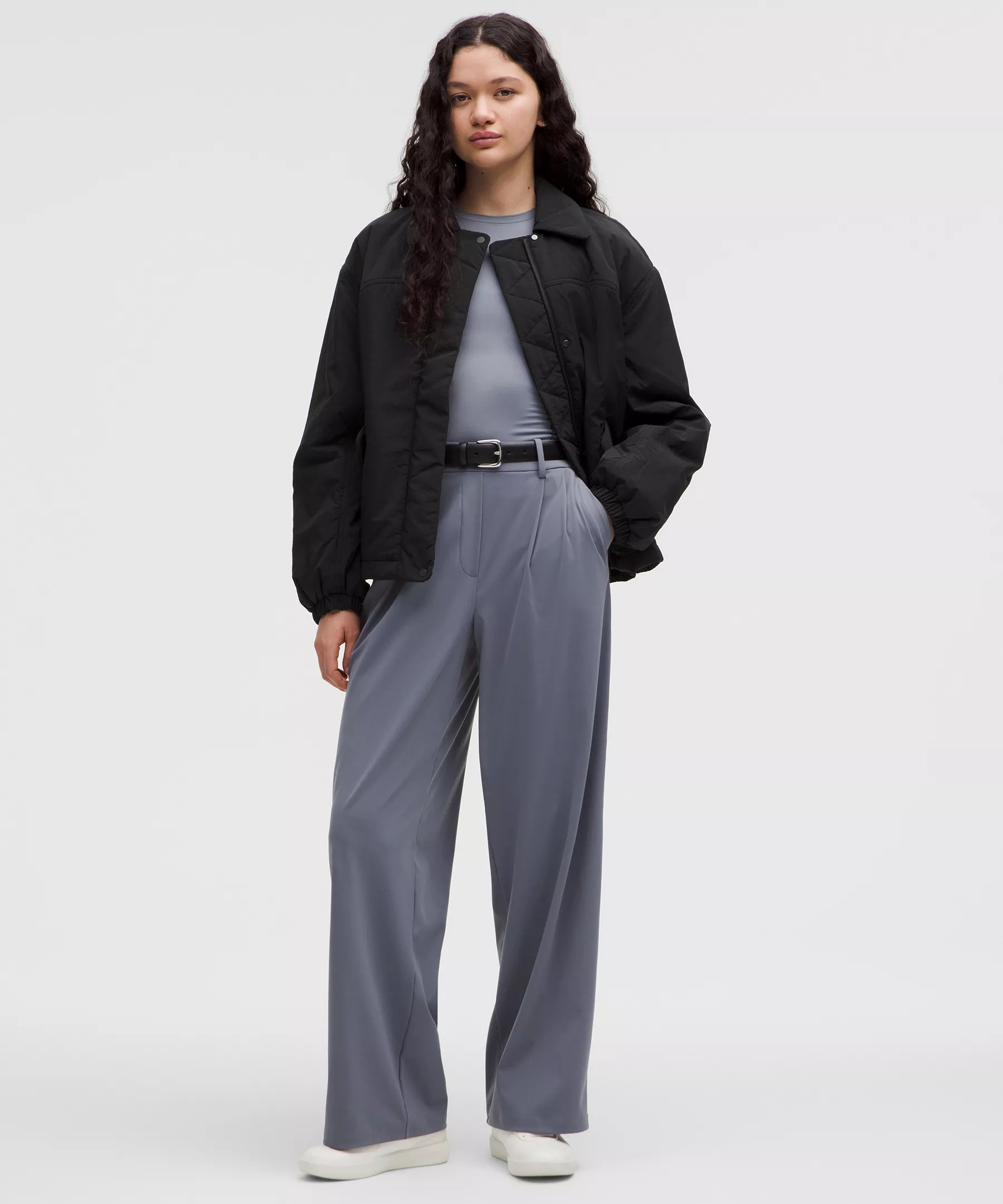 Insulated Oversized Collared Jacket - 2