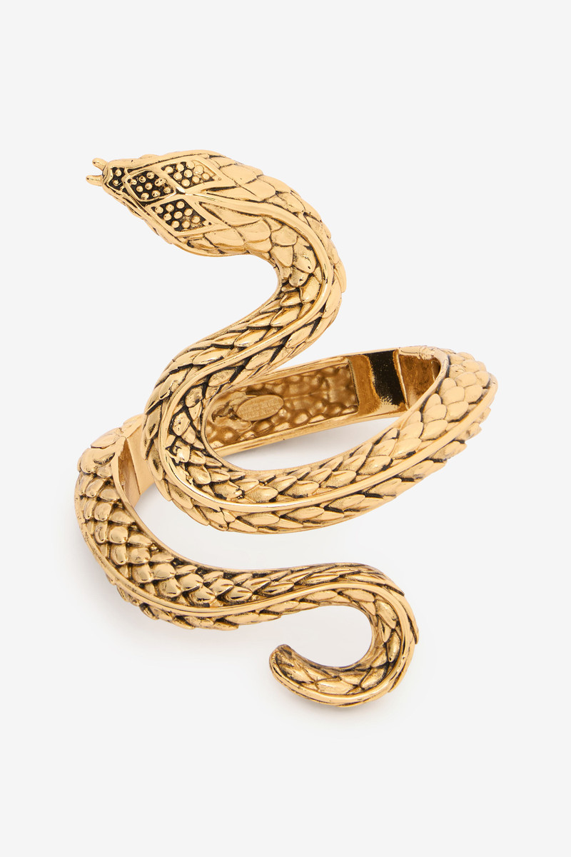 Antique Gold Snake Cuff Bracelet 1